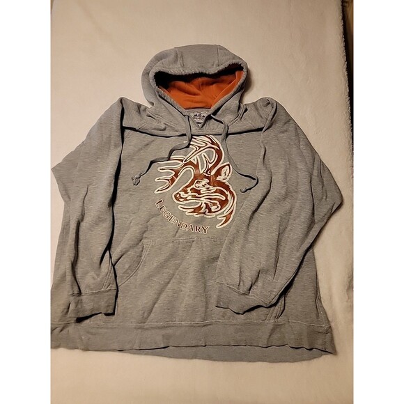 Legendary Whitetails The Outfitter 2XL Deer Hunting Hoody Orange Gray - Picture 1 of 10
